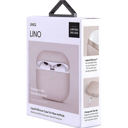 Airpods 3 (3.nesil) Lino Silikon Kılıf - Pembe 3