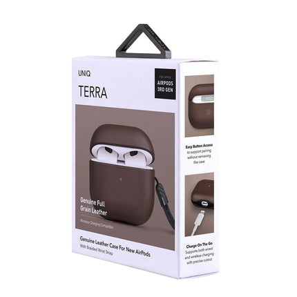 Airpods 3 (3.nesil) Terra Genuine Deri Kılıf - Kahverengi 4