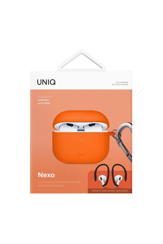 Airpods 4 (4.nesil)/Airpods 5 (5.Nesil) Nexo Silikon Kılıf - Turuncu 8