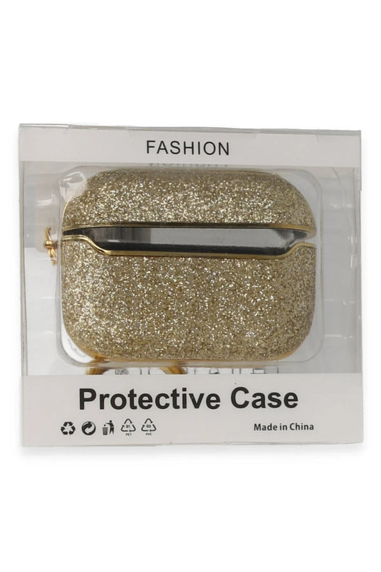 Airpods Pro (1.nesil) Spell Simli Kılıf - Gold