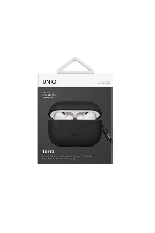 Airpods Pro 2 (2.nesil) Terra Genuine Deri Kılıf - Siyah 3