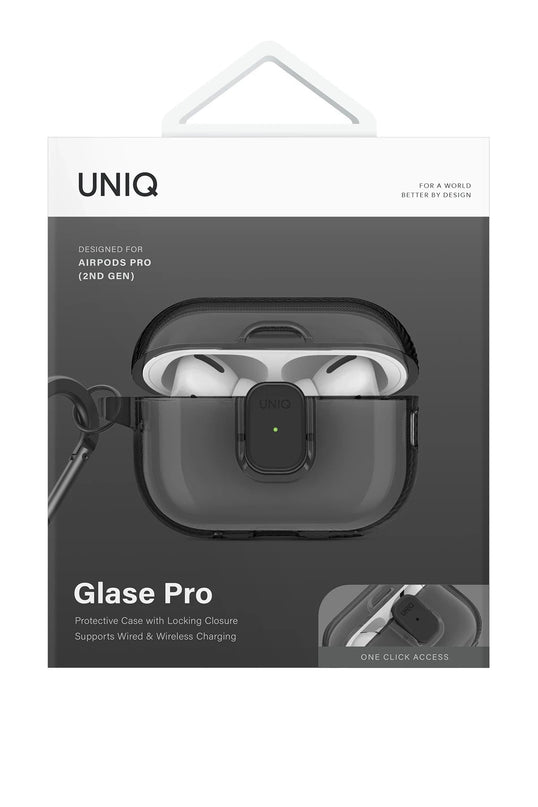 Airpods Pro 3 (3.nesil) Glase Pro Kilitli Kılıf - Füme 4