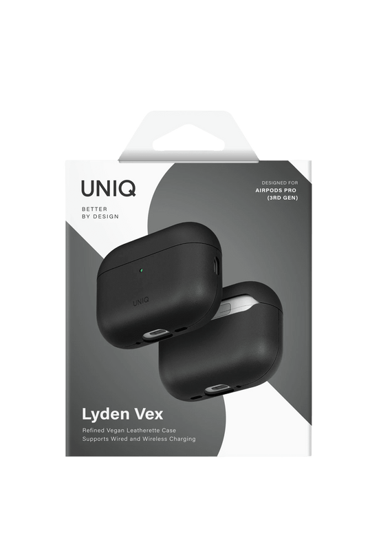 Airpods Pro 3 (3.nesil) Lyden Vex Deri Kılıf - Siyah 2