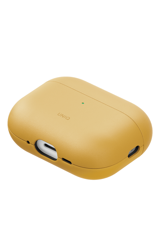 Airpods Pro 3 (3.nesil) Lyden Vex Deri Kılıf - Sarı 2