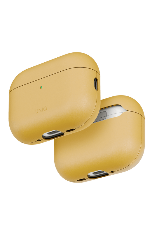 Airpods Pro 3 (3.nesil) Lyden Vex Deri Kılıf - Sarı
