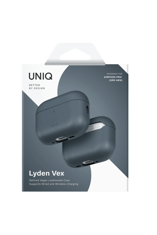 Airpods Pro 3 (3.nesil) Lyden Vex Deri Kılıf - Mavi 2
