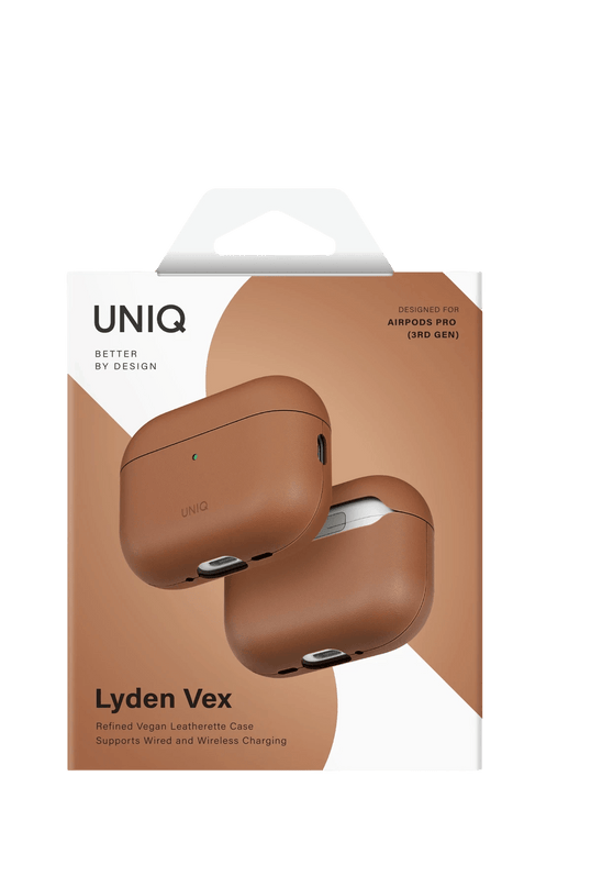 Airpods Pro 3 (3.nesil) Lyden Vex Deri Kılıf - Karamel 2