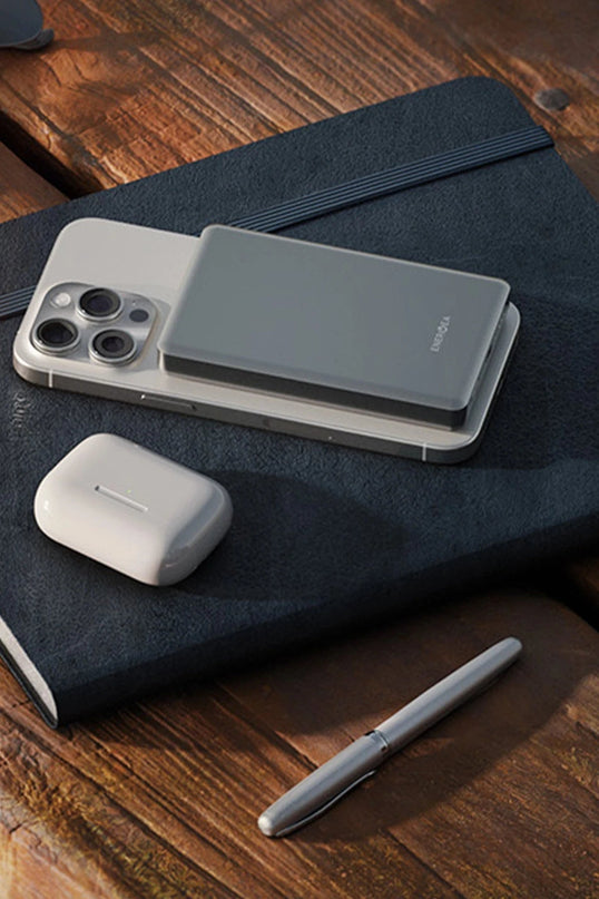 AluPac 10K 10.000 mAh 20W Type-C ve 15W Kablosuz Şarj Çıkışlı PD Hızlı Şarj Magsafe Powerbank - Gold 4