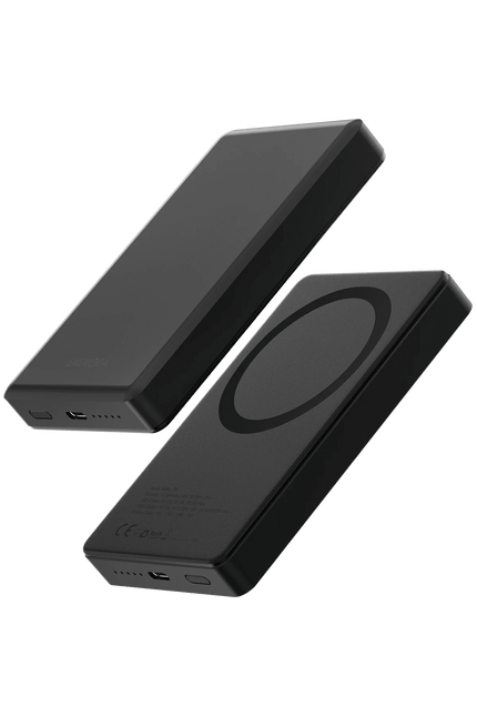 AluPac 10K 10.000 mAh 20W Type-C ve 15W Kablosuz Şarj Çıkışlı PD Hızlı Şarj Magsafe Powerbank - Koyu Gri