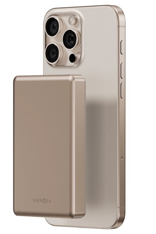 AluPac 10K 10.000 mAh 20W Type-C ve 15W Kablosuz Şarj Çıkışlı PD Hızlı Şarj Magsafe Powerbank - Gold 2