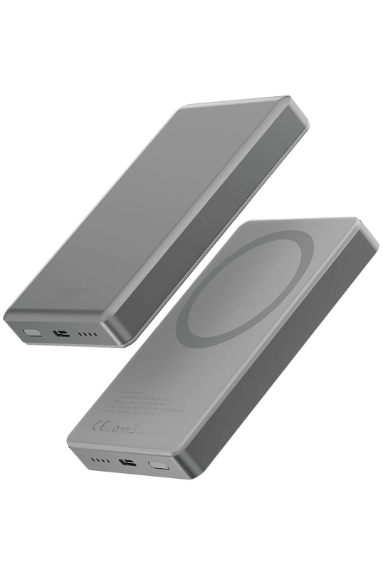 AluPac 10K 10.000 mAh 20W Type-C ve 15W Kablosuz Şarj Çıkışlı PD Hızlı Şarj Magsafe Powerbank - Natural Grey