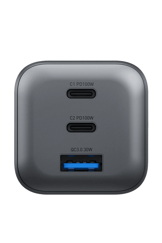 AmpCharge Mini 100 2 Adet 100W Type-C ve 1 Adet 30W USB Çıkışlı PD PPS QC 3.0 GaN Hızlı Şarj Aleti 4