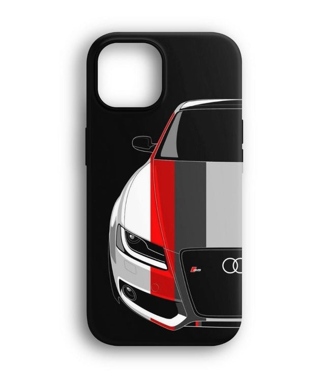 Audi Red White Telefon Kılıfı