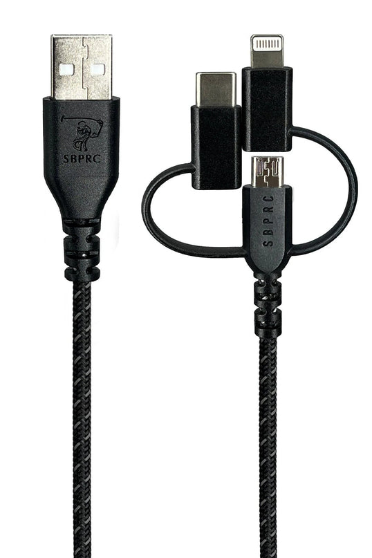 Basil 3in1 USB to Type-C Lightning ve Micro Çıkışlı Data Şarj Kablosu