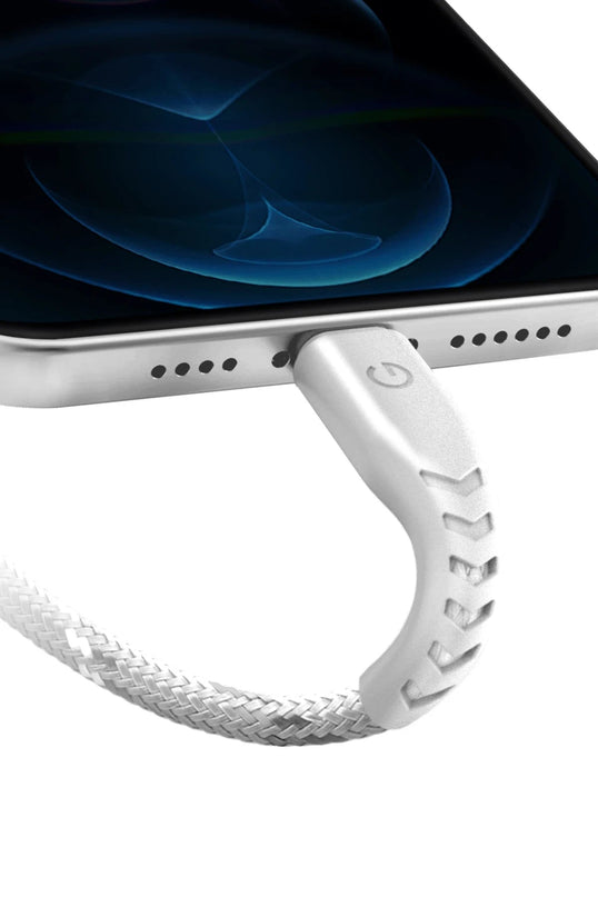 C89 NyloFlex 1.5M 3A USB to Lightning Hızlı Şarj Kablo - Beyaz 4