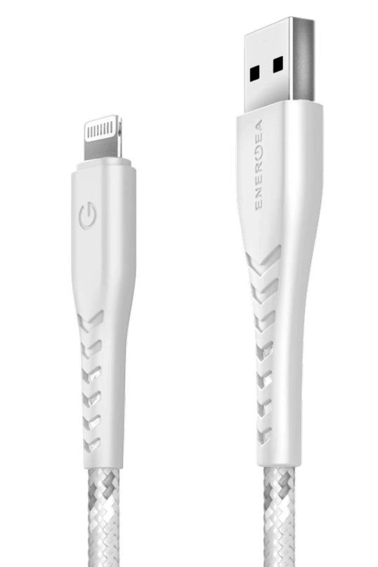 C89 NyloFlex 1.5M 3A USB to Lightning Hızlı Şarj Kablo - Beyaz 2