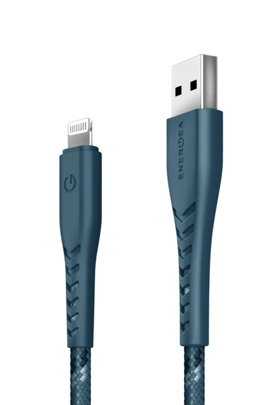 C89 NyloFlex 1.5M 3A USB to Lightning Hızlı Şarj Kablo - Lacivert 2