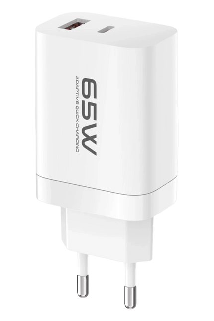 C99Q 65W PD Destekli Type-C ve USB Çift Çıkışlı Hızlı Şarj Adaptörü