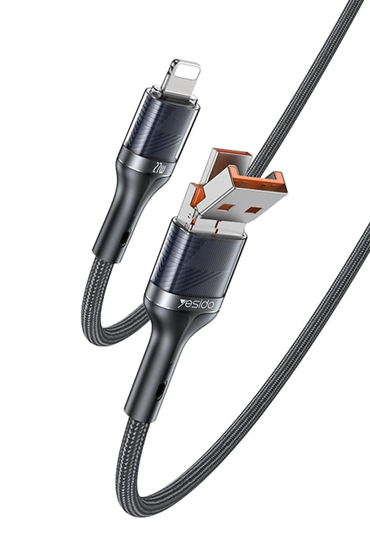 CA165L 1.2M Bir Ucu USB ve Type-C to Lightning PD Hızlı Şarj Kablosu