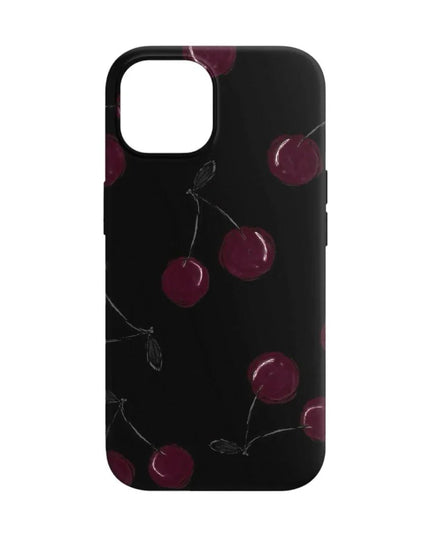 Cherry on Black Telefon Kılıfı