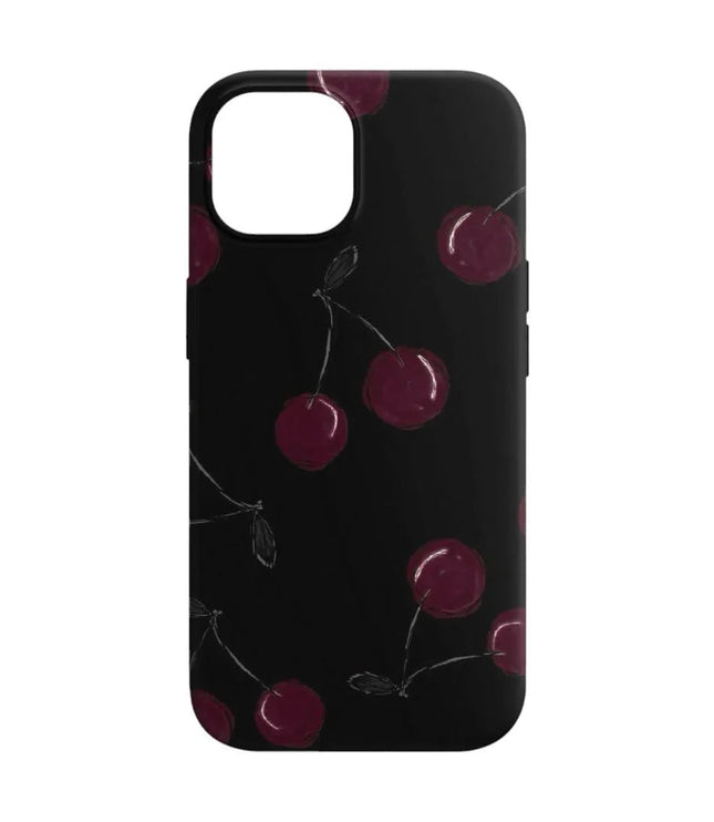 Cherry on Black Telefon Kılıfı