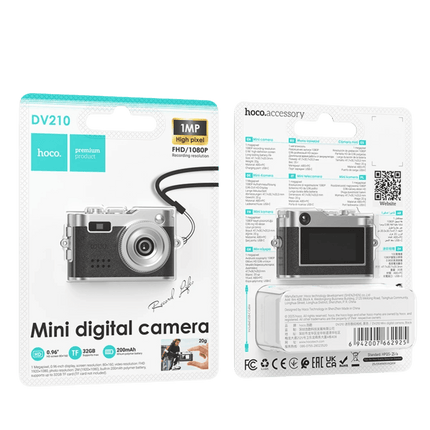 DV210 Full HD 1080P Mini Dijital Kamera - Kahverengi 5