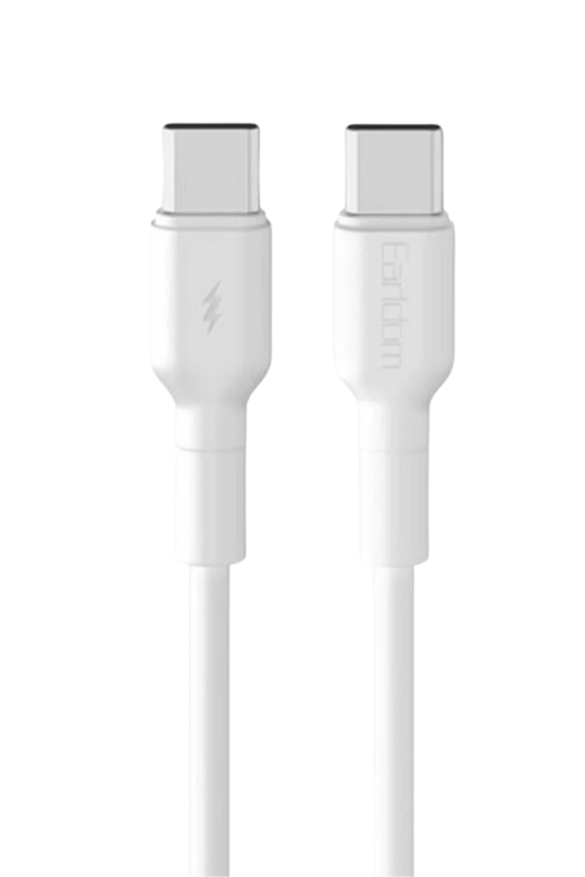 EC-198CC 1M 60W Type-C to Type-C PD Hızlı Şarj Kablosu - Beyaz