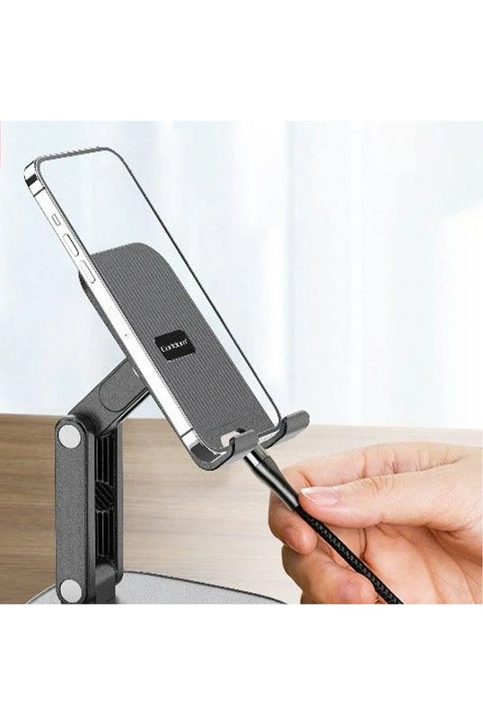 EH218 Ayarlanabilir Katlanabilir Masaüstü Telefon ve Mini Tablet Tutucu 4