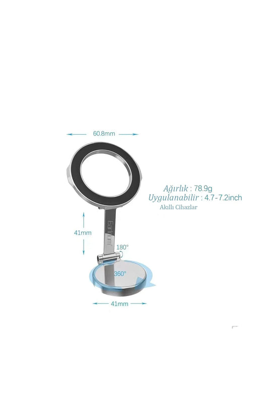 EH230 360 Derece Ayarlanabilen Yapışkanlı Manyetik Magsafe Araç Tutucu 2