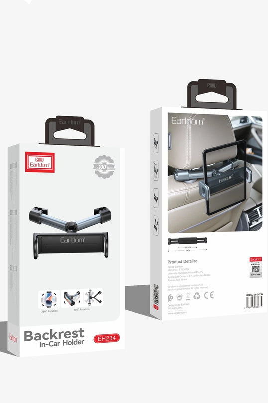 EH234 360 Derece Ayarlanabilir Klipsli Koltuk Arkası Telefon Tablet Tutucu 4