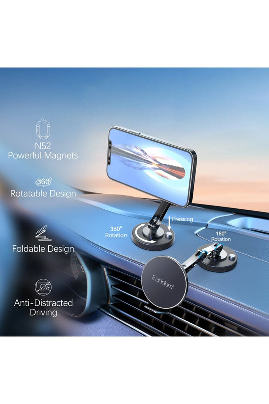EH266 360 Derece Ayarlanabilir Yapışkanlı Mıknatıslı Magsafe Araç Tutucu 5
