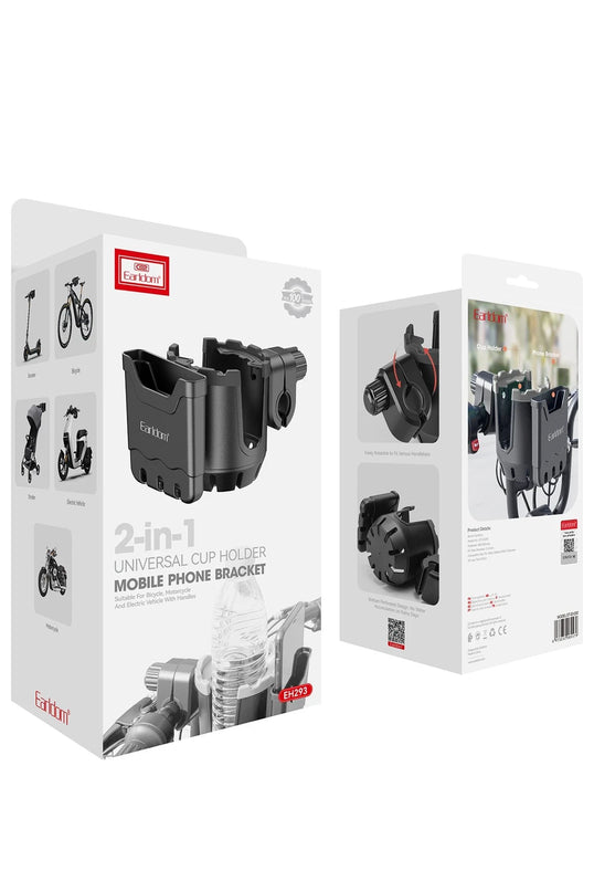 EH293 Motosiklet İçin Ayarlanabilir 2in1 Telefon ve Şişe Tutucu 7