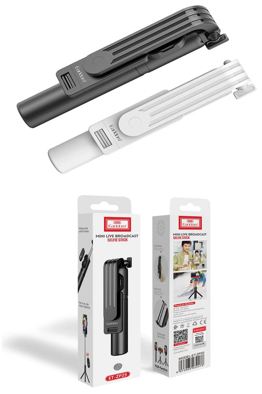 ZP25 Ayarlanabilir Açılı BT 4.0 Tripodlu Mini Selfie Çubuğu - Beyaz 3