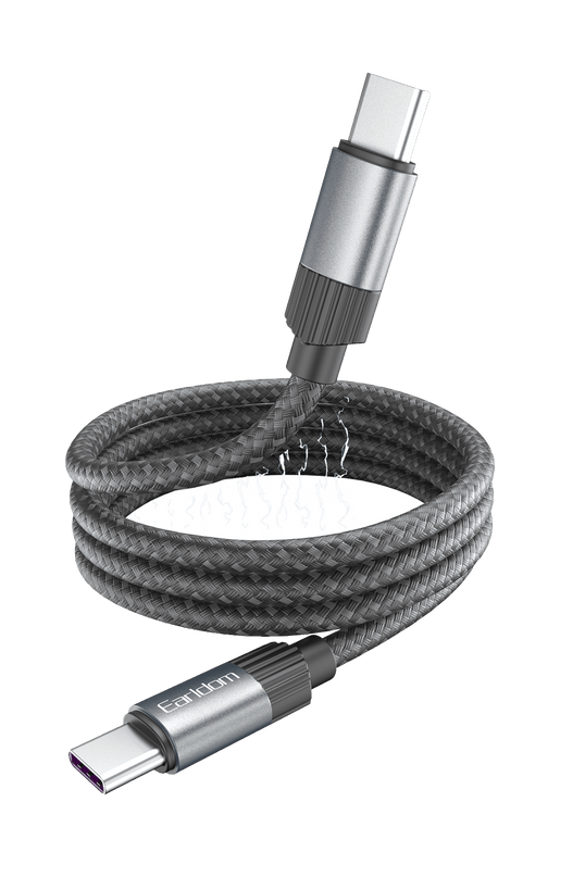 EC-207CC 1M 60W Type-C to Type-C Mıknatıslı PD Hızlı Şarj Kablosu