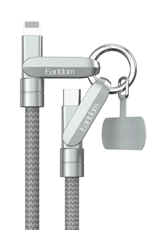 EC-208CL 1M 27W Type-C to Lightning Ekstra Boyun Askısına Dönüşme Özellikli PD Hızlı Şarj Kablosu