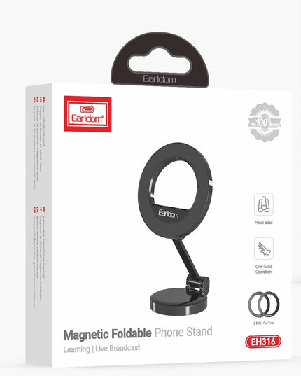 EH316 Ayarlanabilir Katlanabilir 360 Dönen Manyetik Metal Telefon Tutucu 7