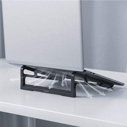 EH374 Katlanabilir Metal Laptop Standı -Siyah 3