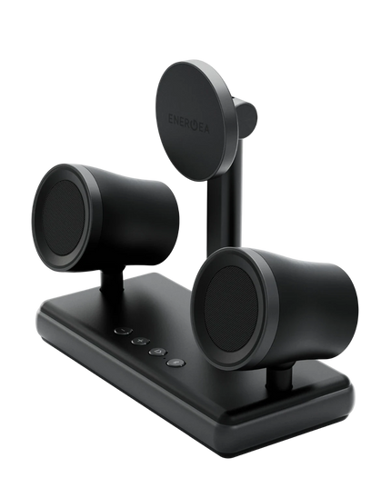 MagAudio 2in1 5W Kablosuz Hoparlörlü Qi2 Destekli 15W Masaüstü Hızlı Şarj Standı