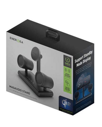 MagAudio 2in1 5W Kablosuz Hoparlörlü Qi2 Destekli 15W Masaüstü Hızlı Şarj Standı 6