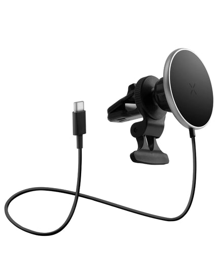 MagDrive 2in1 Izgara Klipsli ve Bardaklık Bölgesine Takma Aparatlı 15W Kablosuz Şarjlı Manyetik Magsafe Araç Tutucu 2