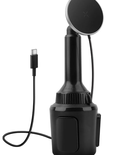 MagDrive 2in1 Izgara Klipsli ve Bardaklık Bölgesine Takma Aparatlı 15W Kablosuz Şarjlı Manyetik Magsafe Araç Tutucu