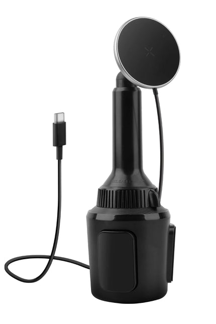 MagDrive 2in1 Izgara Klipsli ve Bardaklık Bölgesine Takma Aparatlı 15W Kablosuz Şarjlı Manyetik Magsafe Araç Tutucu