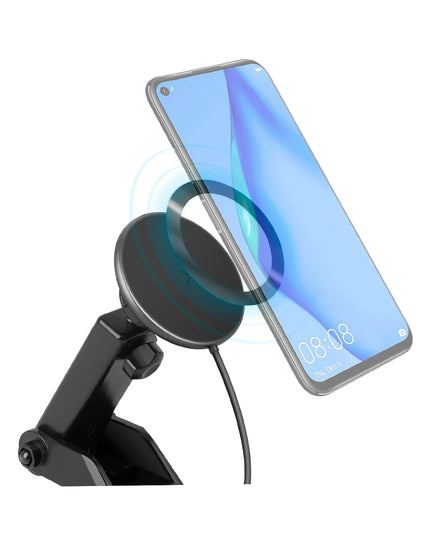 MagDrive 2in1 Izgara Klipsli ve Vantuzlu 15W Kablosuz Şarjlı Manyetik Magsafe Araç Tutucu 3