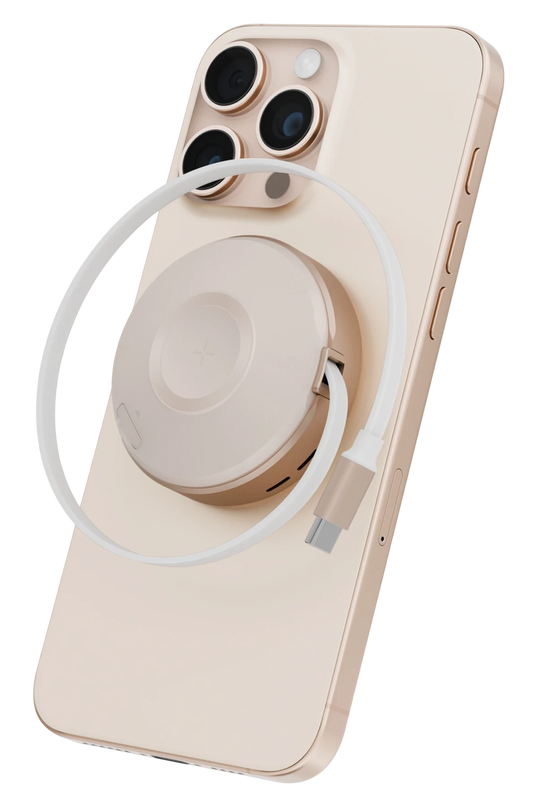 MagDuo Arc 2IN1 80cm Dahili Kablolu 15W Telefon Saat Hızlı Şarj Standı - Gold