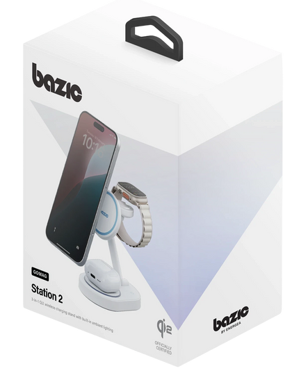 X Bazic GoMag Station 2 3in1 15W Telefon Saat Masaüstü Hızlı Şarj Standı 6