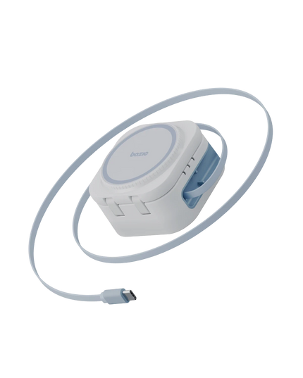 X Bazic GoMag Station Mini 3in1 Katlanabilir 80cm Dahili Kablolu 15W Telefon Saat Masaüstü Hızlı Şarj Standı 3