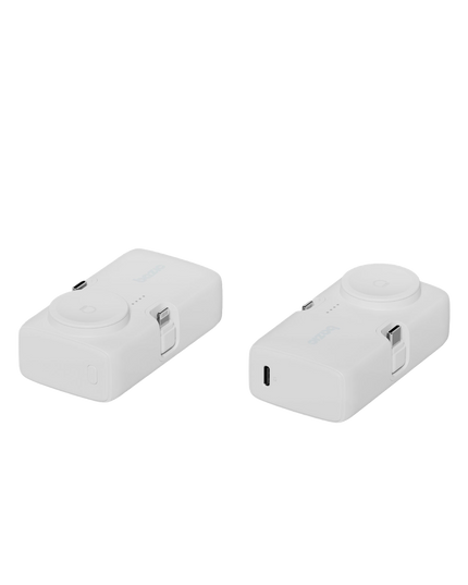 x Bazic GoPower Koda 5000mAh 3in1 Lightning ve Apple Watch Destekli Katlanabilir Powerbank - Beyaz 4