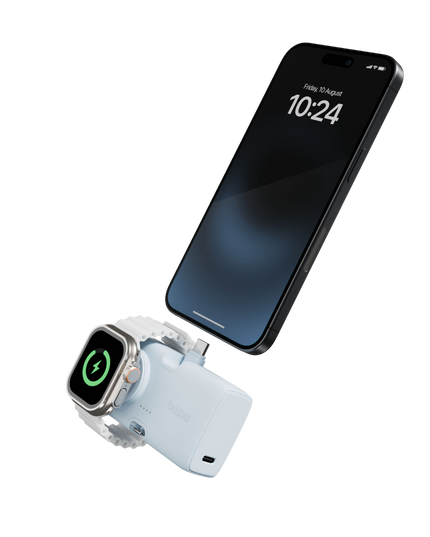 x Bazic GoPower Koda 5000mAh 3in1 Lightning ve Apple Watch Destekli Katlanabilir Powerbank - Mavi 2
