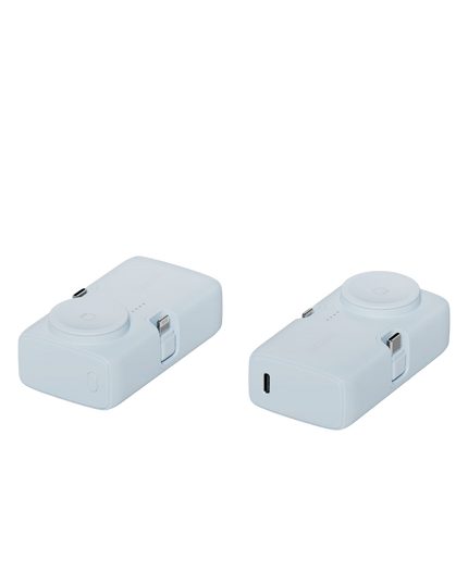 x Bazic GoPower Koda 5000mAh 3in1 Lightning ve Apple Watch Destekli Katlanabilir Powerbank - Mavi 4