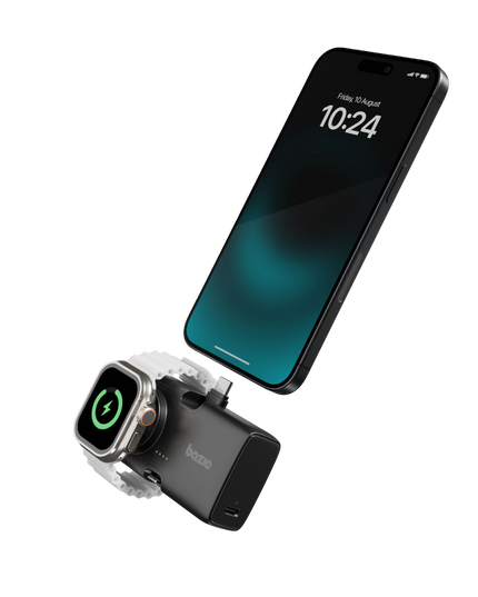 x Bazic GoPower Koda 5000mAh 3in1 Lightning ve Apple Watch Destekli Katlanabilir Powerbank - Siyah 2